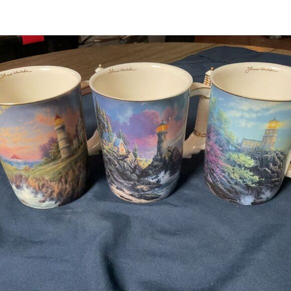 The Bradford Exchange Thomas Kincade Mug Set - Picture 2 of 3